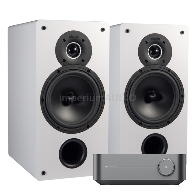 INDIANA LINE TESI 261 L Kolumny podstawkowe + WiiM Amp Wzmacniacz sieciowy Hi-Res Audio