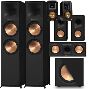 KLIPSCH R-800F + R-50M + R-50C + R-121SW + THEATER 7.1