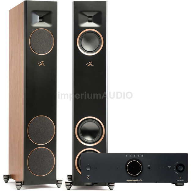 MARTIN LOGAN Motion Reimagined F20 Kolumny podłogowe + Onkyo Icon A-50 Black Wzmacniacz stereo