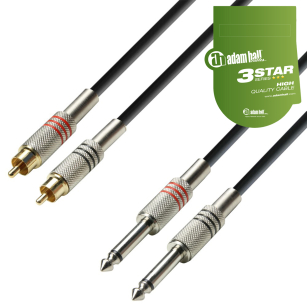 ADAM HALL K3TPC KABEL AUDIO 2x RCA - 2x JACK 1m