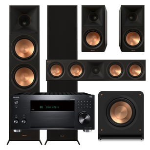 Klipsch Seria II RP-8000F + RP-600M + RP-504C + RP-1200SW + ONKYO TX-RZ50 Sieciowy amplituner 9.2 DAB