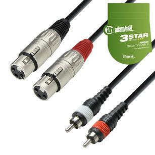 ADAM HALL K3TFC KABEL SYGNAŁOWY 2x XLR - 2x RCA 1m