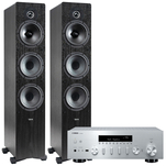 Indiana Line Tesi 661 Black + Yamaha R-N600A Amplituner stereo z MusicCast z DAB+ - 2