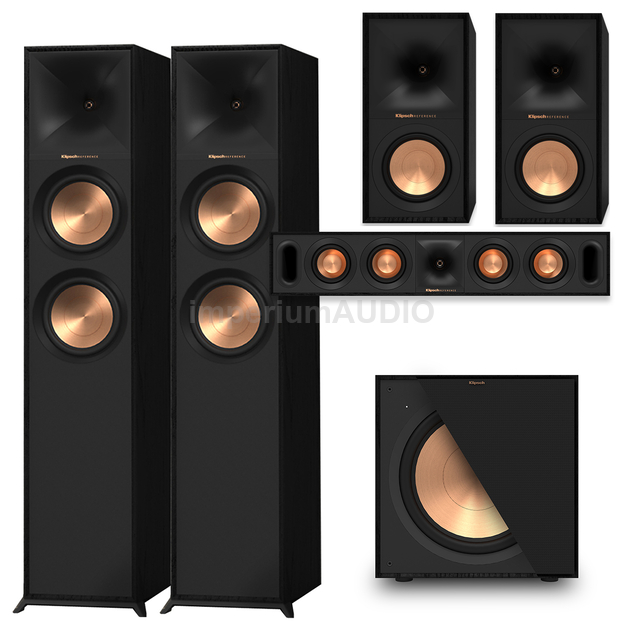 KLIPSCH R-600F + R-50M + R-30C + R-121SW Zestaw kolumn 5.1