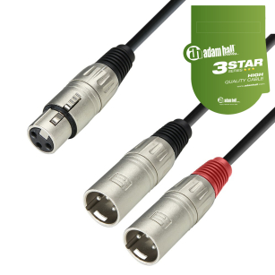 ADAM HALL K3YFMM KABEL SYGNAŁOWY XLR - 2x XLR 1m