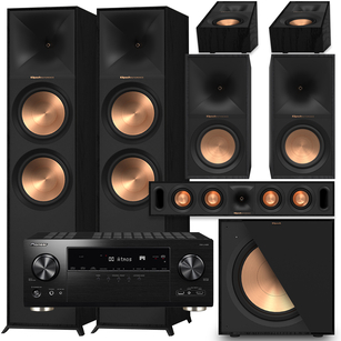 KLIPSCH R-800F + R-60M + R-30C + R-40SA R-121SW + PIONEER VSX-LX305 DAB