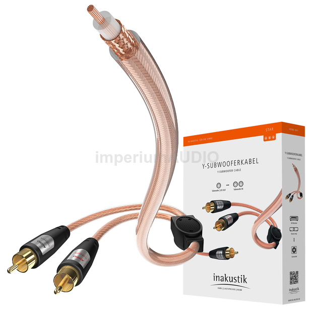 Inakustik Star II Audio Y-Sub Kabel do subwoofera TYP Y 2xRCA-1xRCA 7.5m