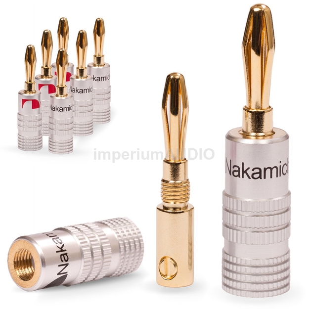 Wtyk głośnikowy BANAN Nakamichi Złoty