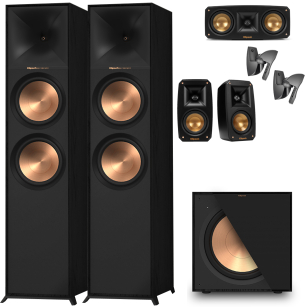 KLIPSCH R-800F + THEATER PACK + R-121SW + UCHWYTY 5.1