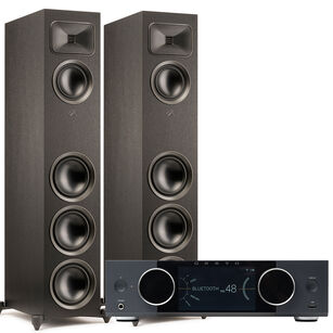 MARTIN LOGAN FOUNDATION F2 Kolumna podłogowa Gen2 + ONKYO Muse Y-50 Wzmacniacz All-in-One Axign Class D MOSFET HDMI ARC