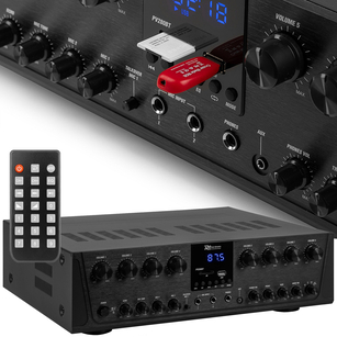POWER DYNAMICS PV-280BT WZMACNIACZ 8 STREFOWY 800W FM USB SD BT