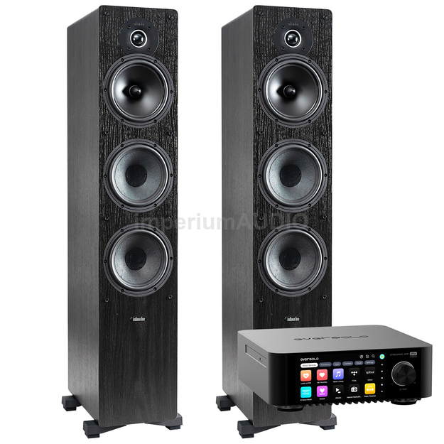 Indiana Line Tesi 661 Black + EverSolo PLAY CD Edition - Wzmacniacz ALL-IN-ONE z Odtwarzaczem CD