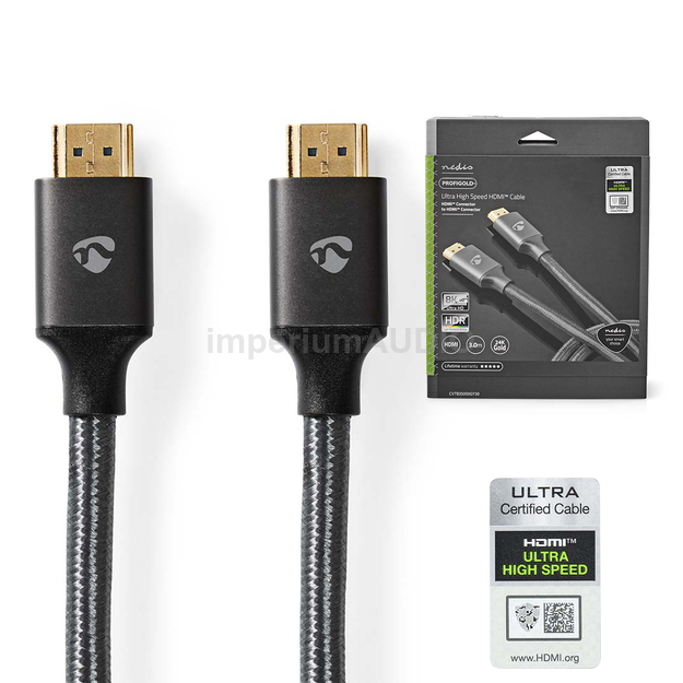 Nedis Profigold Kabel Ultra High Speed HDMI - HDMI 2.1 8K 60Hz 48Gbps - 3m