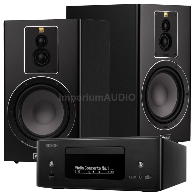 Magnat Signature 603 + Denon RCD-N12 DAB Sieciowy Amplituner Stereo z CD Wi-Fi HEOS HDMI DAB/FM AirPlay 2