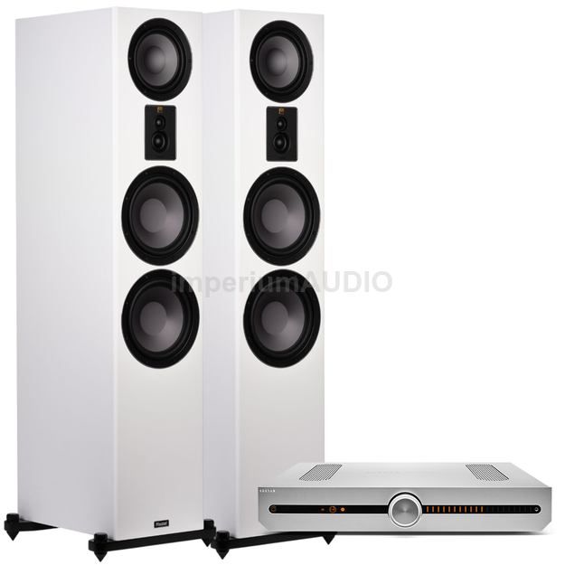 Magnat Signature 809 Kolumna podłogowa White + Roksan Attessa Amplifier Zintegrowany wzmacniacz stereo