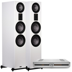Magnat Signature 809 Kolumna podłogowa White + Roksan Attessa Amplifier Zintegrowany wzmacniacz stereo