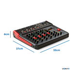 Vonyx VM-KG08 Mikser muzyczny 8-kanałowy REC BT/DSP/USB - 6