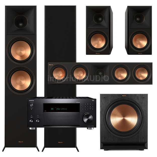 Klipsch Seria II RP-8000F + RP-600M + RP-504C + SPL-120 + ONKYO TX-RZ50