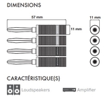 Norstone Cable CL250 OFC 2x2,5mm² Transparent Kabel głośnikowy z wtykami banan - 8
