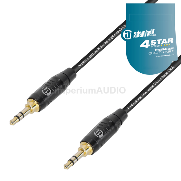 ADAM HALL K4BWW ZBALANSOWANY KABEL STEREO JACK 3.5mm - JACK 3.5mm 1.5m