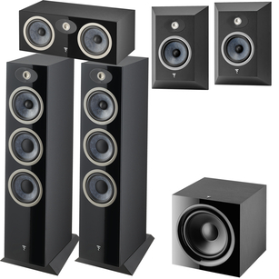 FOCAL THEVA N°3 + CENTER + Surround + SUB 600 P Zestaw kolumn 5.1