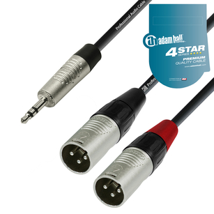 ADAM HALL K4YWMM KABEL AUDIO 2x XLR-JACK 3.5 3m