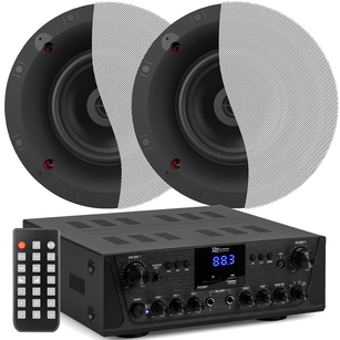 Klipsch CS-18C II GŁOŚNIKI INSTALACYJNY + PV-220BT WZMACNIACZ STREFOWY BT
