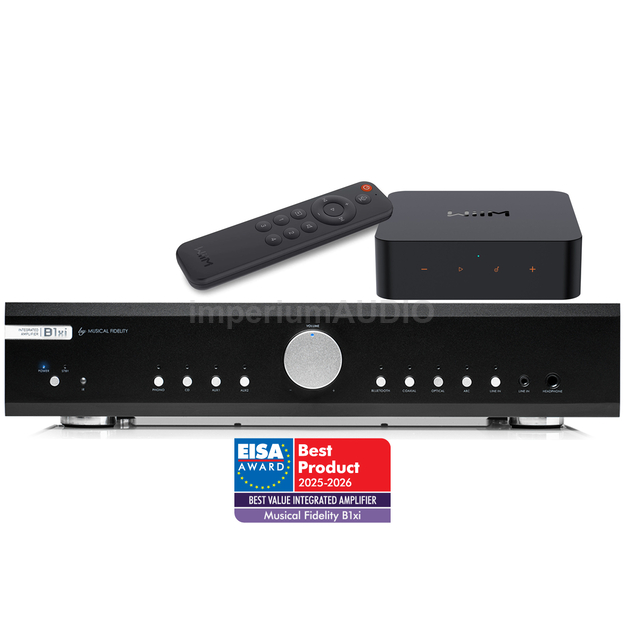 Zestaw Musical Fidelity B1xi Zintegrowany wzmacniacz stereo EISA + Wiim Pro Plus odtwarzacz sieciowy