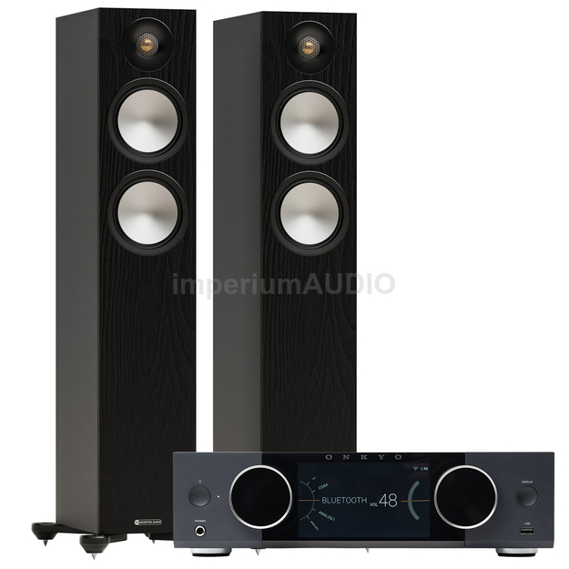 MONITOR AUDIO Bronze 300 7G Kolumna podłogowa + ONKYO Muse Y-40 Wzmacniacz All-in-One Axign HDMI ARC