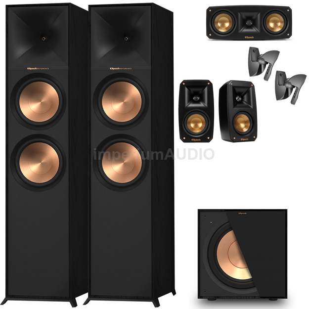 KLIPSCH R-800F + THEATER PACK + R-101SW + UCHWYTY 5.1