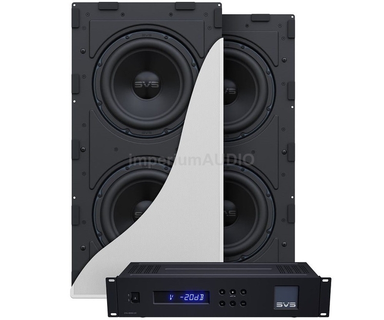 SVS 3000 In-Wall Dual subwoofery ścienne do zabudowy + Wzmacniacz Sledge STA-800D2C