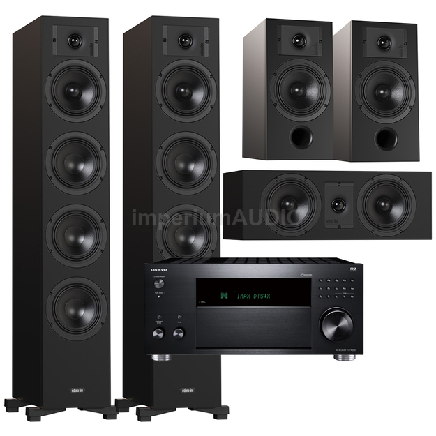 Indiana Line DIVA 6 + 3 + 7 + ONKYO TX-RZ50 Zestaw kolumn kina 5.0