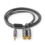 Nedis Profigold Kabel Audio Stereo 2x RCA - 1x JACK 3,5mm 1m - 2