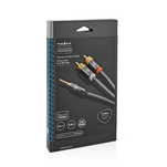 Nedis Profigold Kabel Audio Stereo 2x RCA - 1x JACK 3,5mm 1m - 7