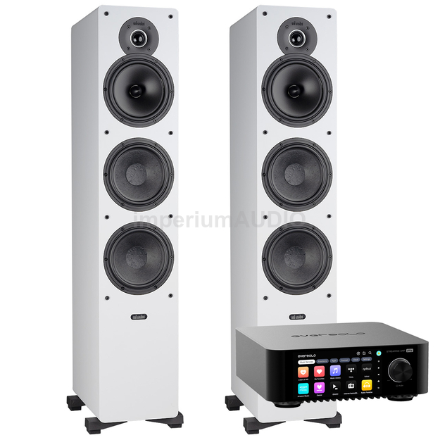 Indiana Line Tesi 661 White + EverSolo PLAY Wzmacniacz ALL-IN-ONE Ekran LCD 5,5 Tidal Spotify