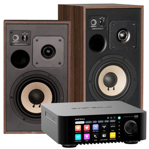 Elipson Heritage XLS 7 Kolumny podstawkowe EverSolo PLAY CD Edition - Wzmacniacz ALL-IN-ONE z CD