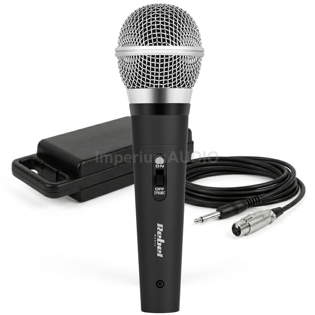 Rebel DM-525 Uniwersalny mikrofon dynamiczny Kabel 5-metrowy + etui