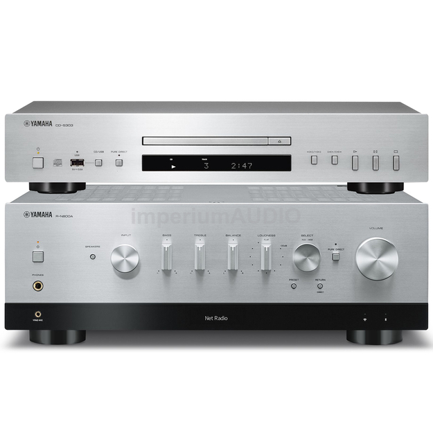 YAMAHA R-N800A + Odtwarzacz CD-S303 MusicCast Wi-Fi DAB Spotify Tidal BT