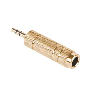 Adapter Jack 3.5mm wtyk - Jack 6.3mm gniazdo złoty metal