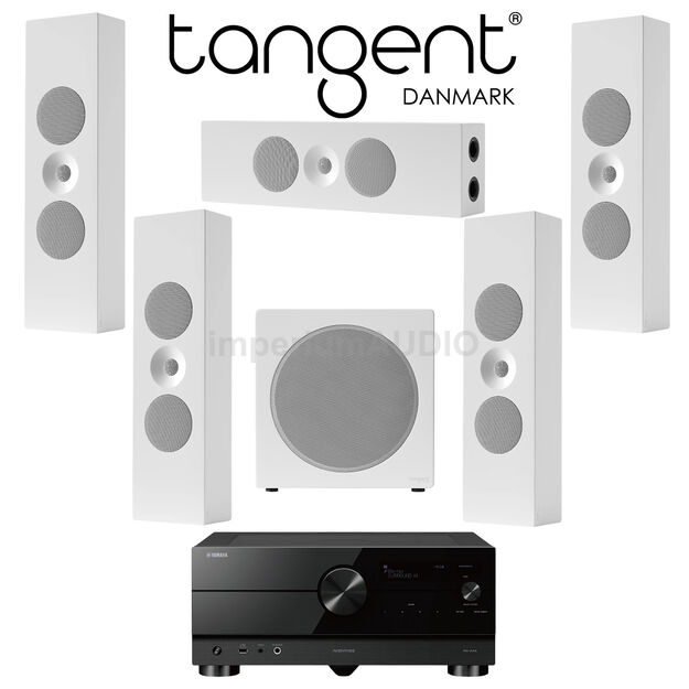 Tangent Spectrum II XLCR x5 + XSW8 + YAMAHA RX-A4A Zestaw kina 5.1