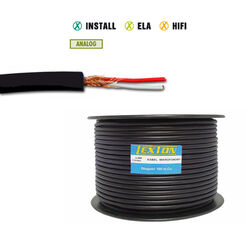 Kabel mikrofonowy Lexton Cu czarny 2x0.22 100m